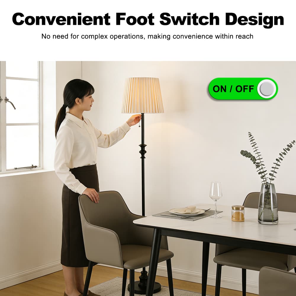 Black Metallic Corner Home Decorative Standing Living Room Nordic Luxury Led Modern Floor Lamp, Black Metallic Nordic LED Floor Lamp, operation14