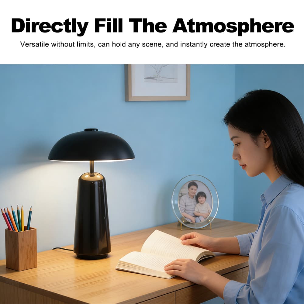Study Desk Bedside Nordic Modern Restaurant Bedroom Home Decorative Luxury Led Marble Table Lamp, Nordic Modern Marble LED Table Lamp Black, operation14
