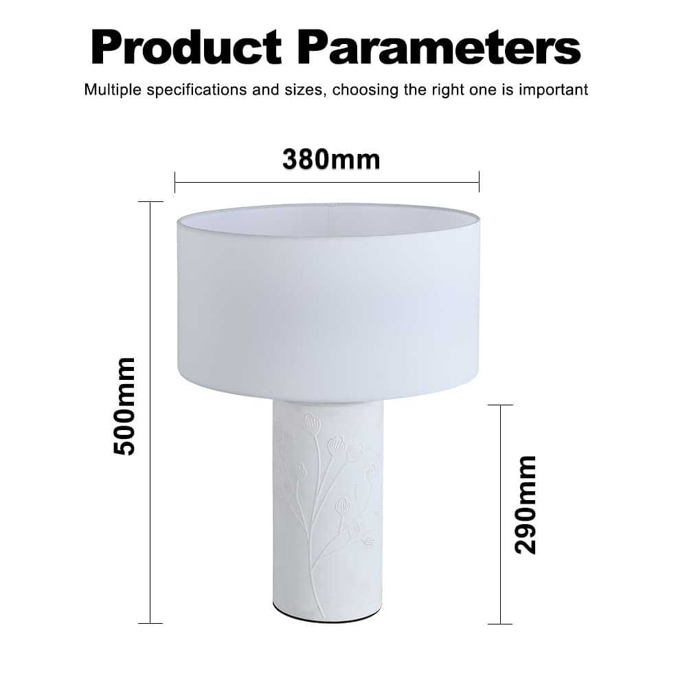 Minimalist Ceramic Table Lamp Fabric Shade Decor Lamp Entryway Study Room Bedroom and Living Room, Minimalist Ceramic Table Lamp Fabric Shade, operation14