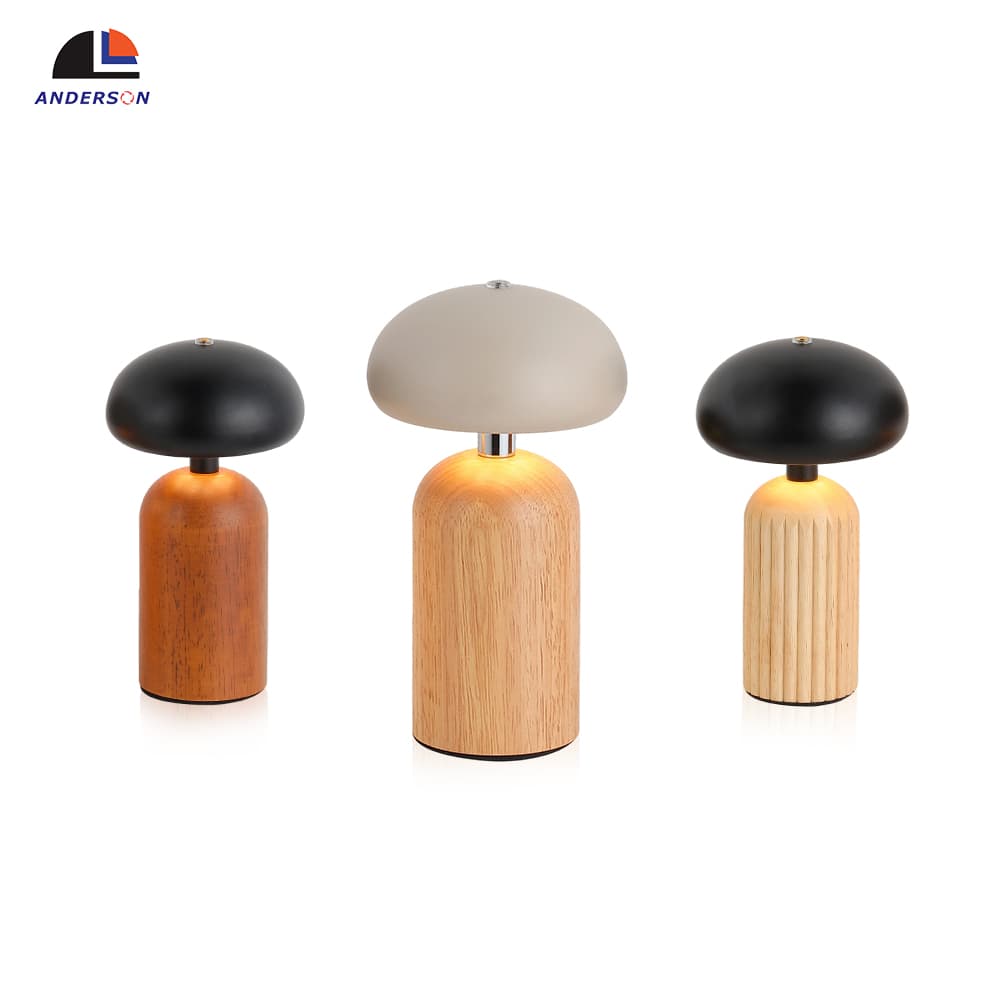 Portable USB Charging LED Touch Table Lamp Wabi-sabi Mid Century Style with Solid Wood Base for Bedside Desk, Wabi-Sabi Mid Century LED Touch Table Lamp, operation14