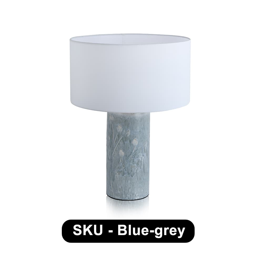 Minimalist Ceramic Table Lamp Fabric Shade Decor Lamp Entryway Study Room Bedroom and Living Room, Minimalist Ceramic Table Lamp Fabric Shade, operation14