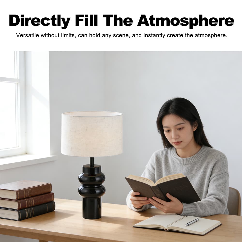 Wholesale Nordic Study Desk Bedside Modern Restaurant Bedroom Home Led Luxury Decorative Table Lamp, Nordic Modern LED Table Lamp Black, operation14