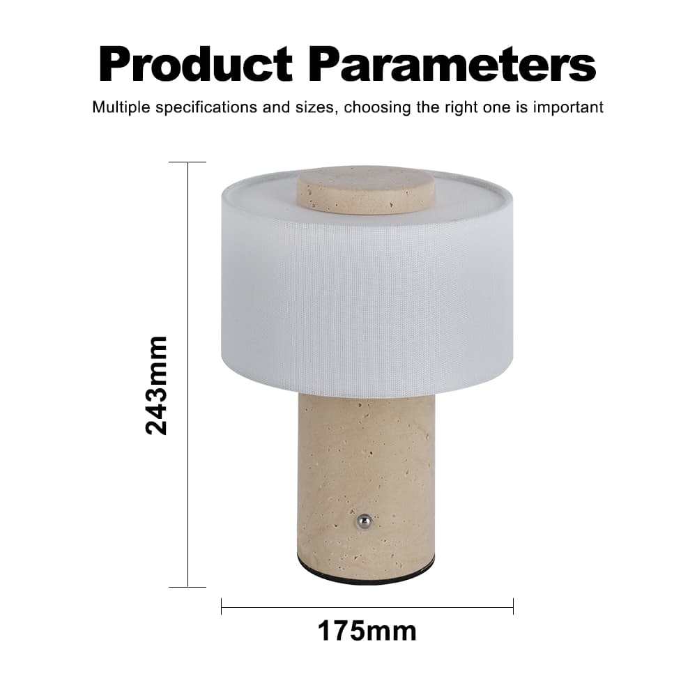 Bvlgari Luxury Stone Rechargeable Ambient Table Lamp Natural Marble Lamp Bedroom Study Hotel Bar Bedside Writing Desk, Bvlgari Stone Rechargeable Marble Table Lamp, operation14