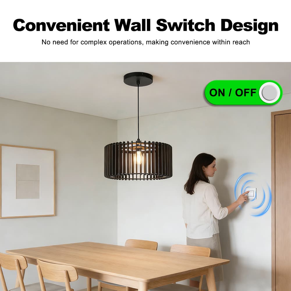 Wooden Dining Black Bedside Single Luxury Pendant Led Linear Nordic Modern Circle Pendant Light, Nordic Circle Pendant Light Black, operation14